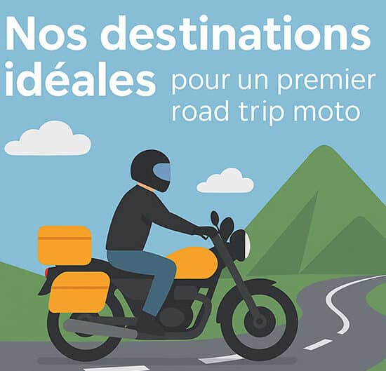 Logo Destinations ideales pour un premier road trip moto